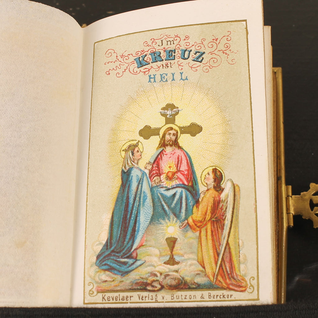 Im Kreuz ist Heil - Duits Gebedenboek 1875 - Luxe Metalen Band met Agnus Dei – Kevelaer