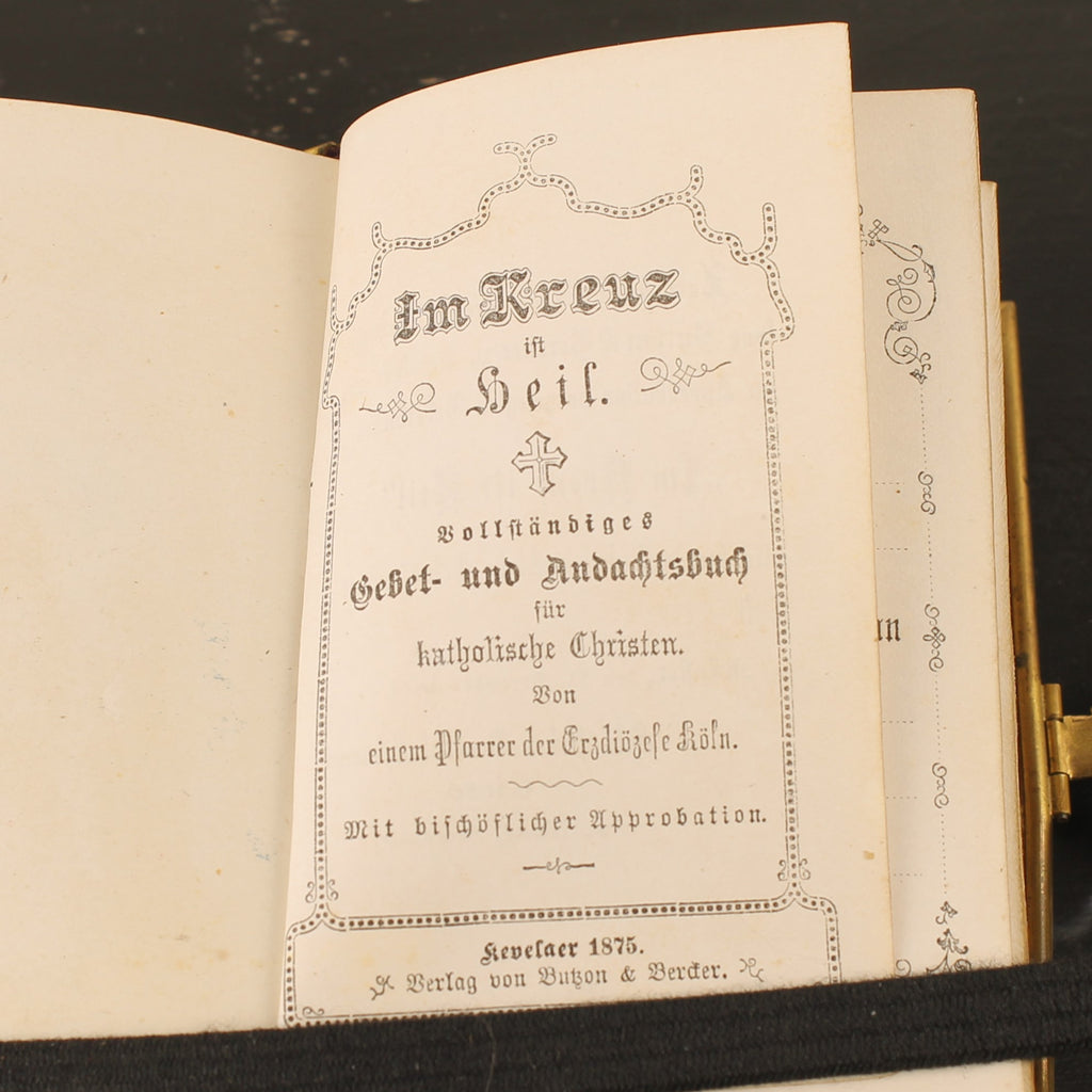 Im Kreuz ist Heil - Duits Gebedenboek 1875 - Luxe Metalen Band met Agnus Dei – Kevelaer