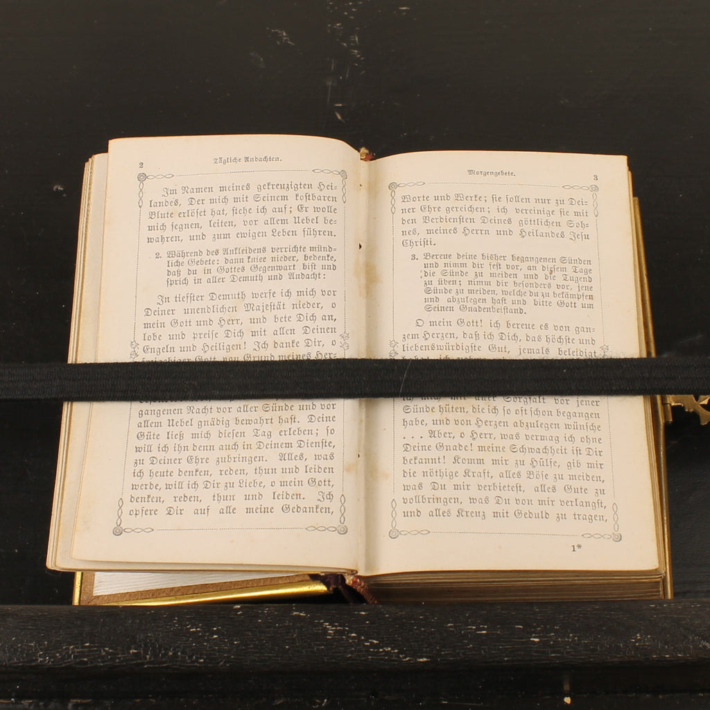 Im Kreuz ist Heil - Duits Gebedenboek 1875 - Luxe Metalen Band met Agnus Dei – Kevelaer