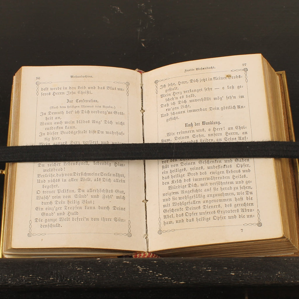 Im Kreuz ist Heil - Duits Gebedenboek 1875 - Luxe Metalen Band met Agnus Dei – Kevelaer