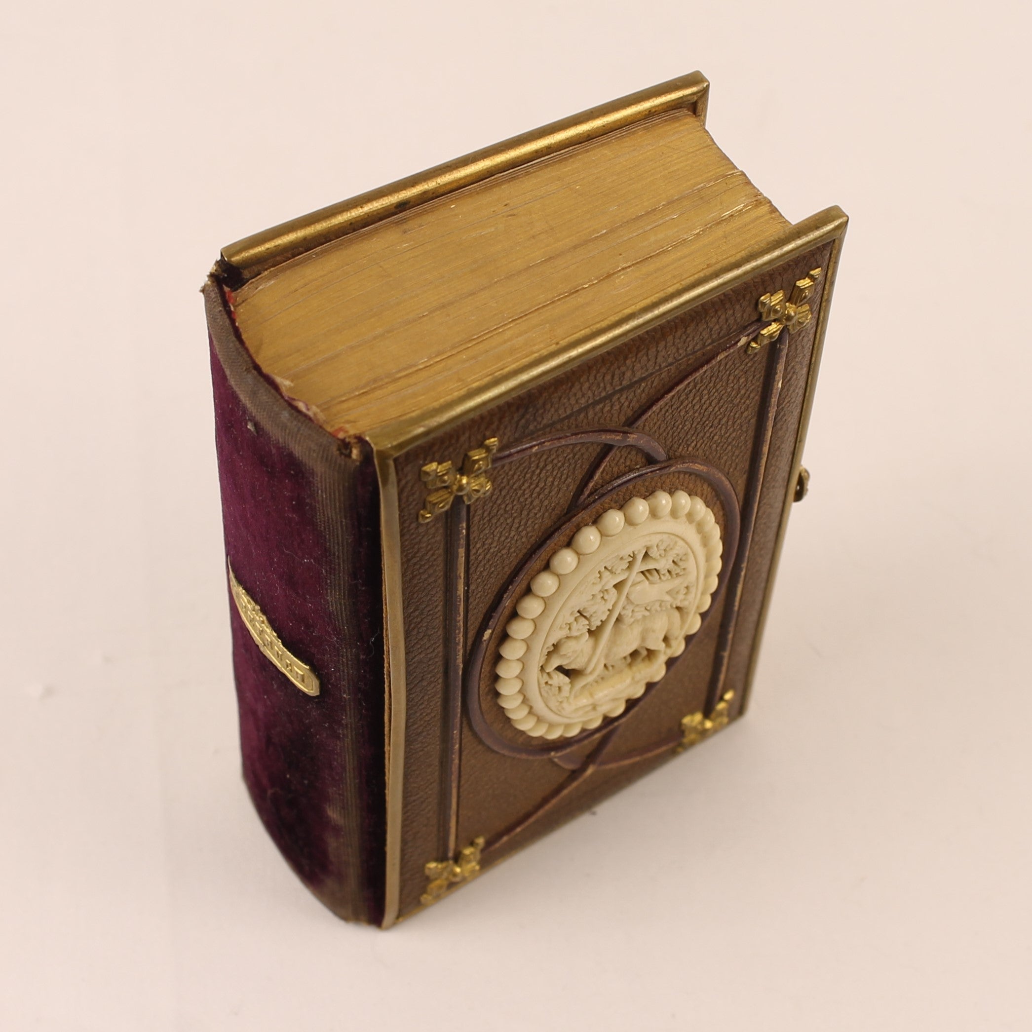 Im Kreuz ist Heil - Duits Gebedenboek 1875 - Luxe Metalen Band met Agnus Dei – Kevelaer