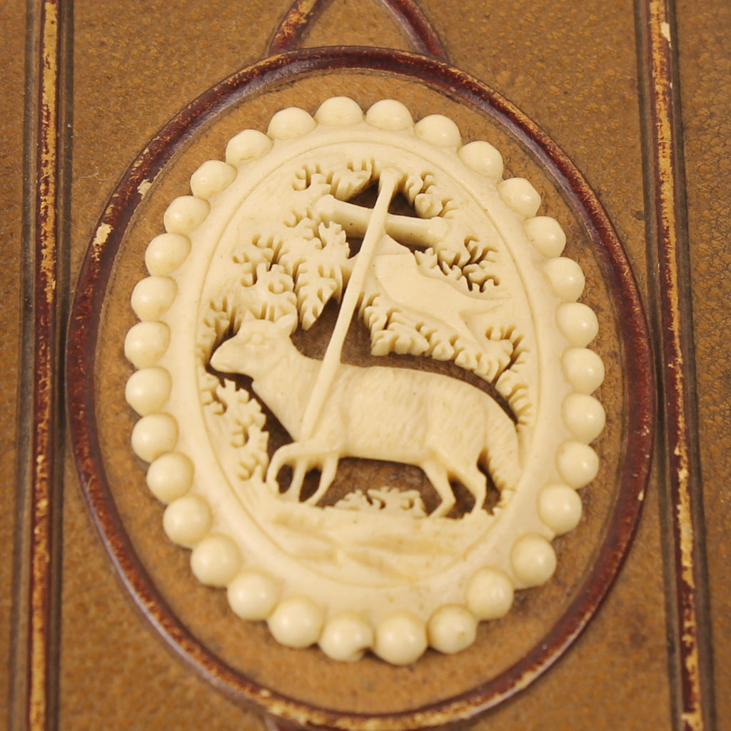 Im Kreuz ist Heil - Duits Gebedenboek 1875 - Luxe Metalen Band met Agnus Dei – Kevelaer