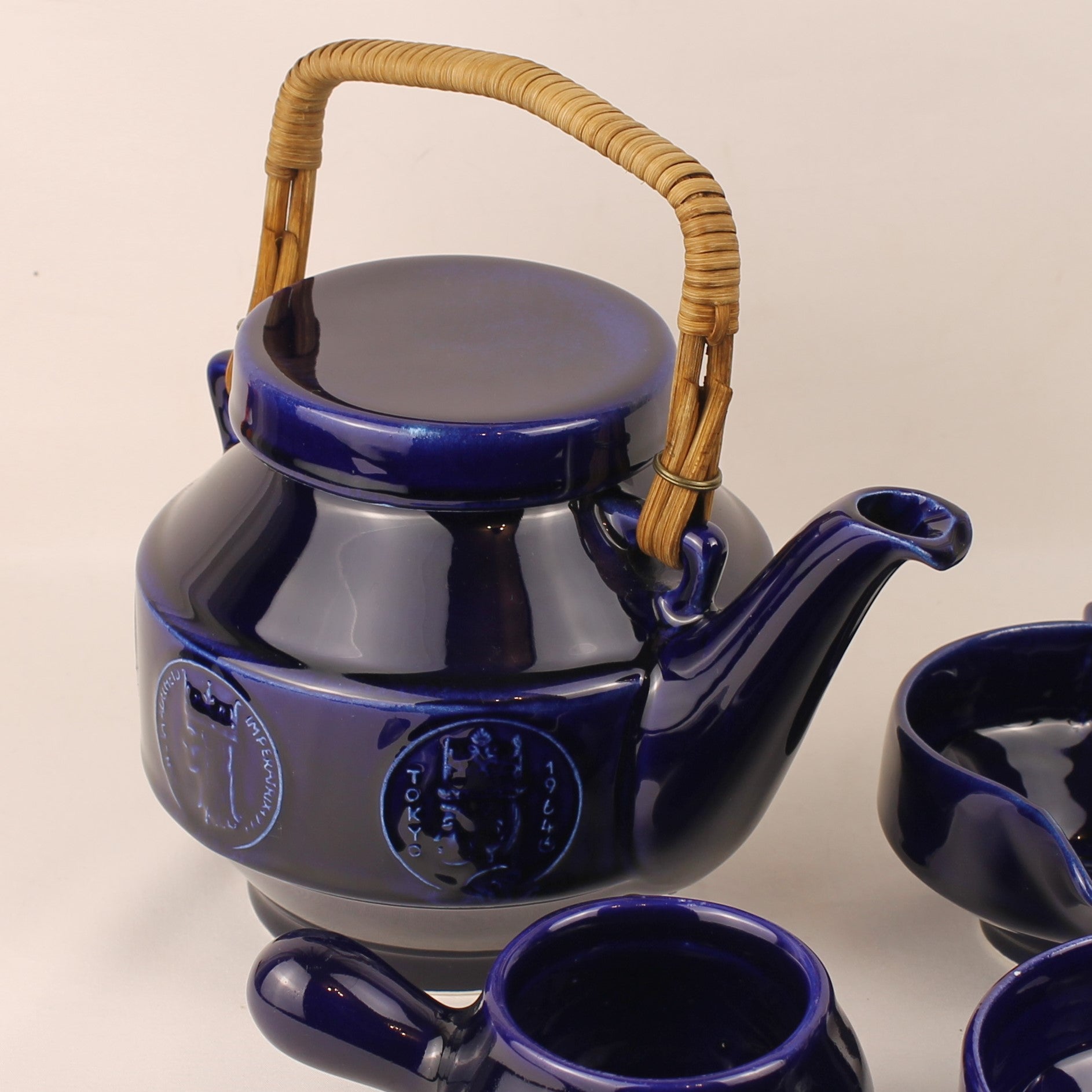 Van Nelle Tea Set – Tokyo 1964 Olympic Games – Cobalt Blue Ceramic