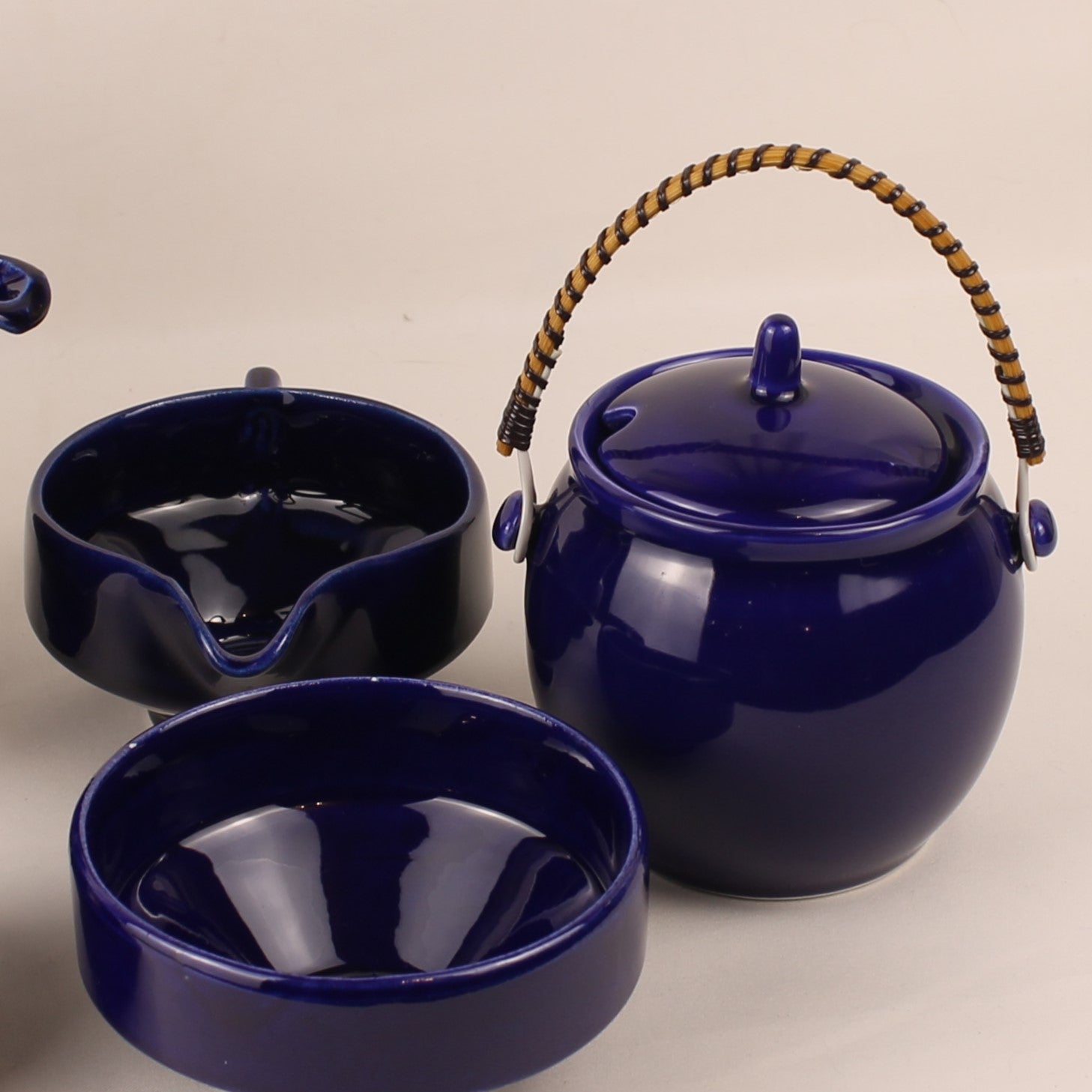 Van Nelle Tea Set – Tokyo 1964 Olympic Games – Cobalt Blue Ceramic