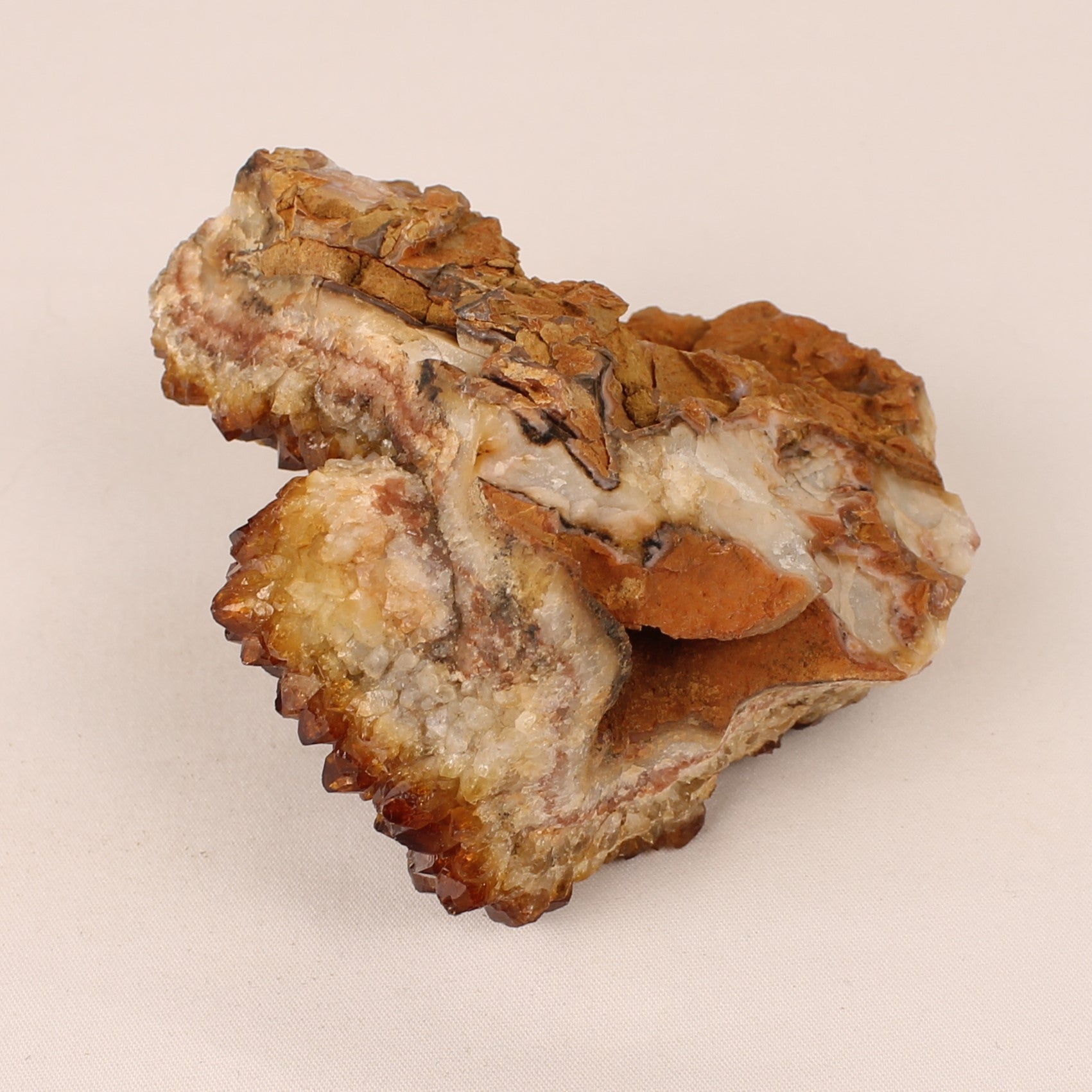 Citrien Kristalcluster (Verhitte Amethist) – 9 cm – Brazilië