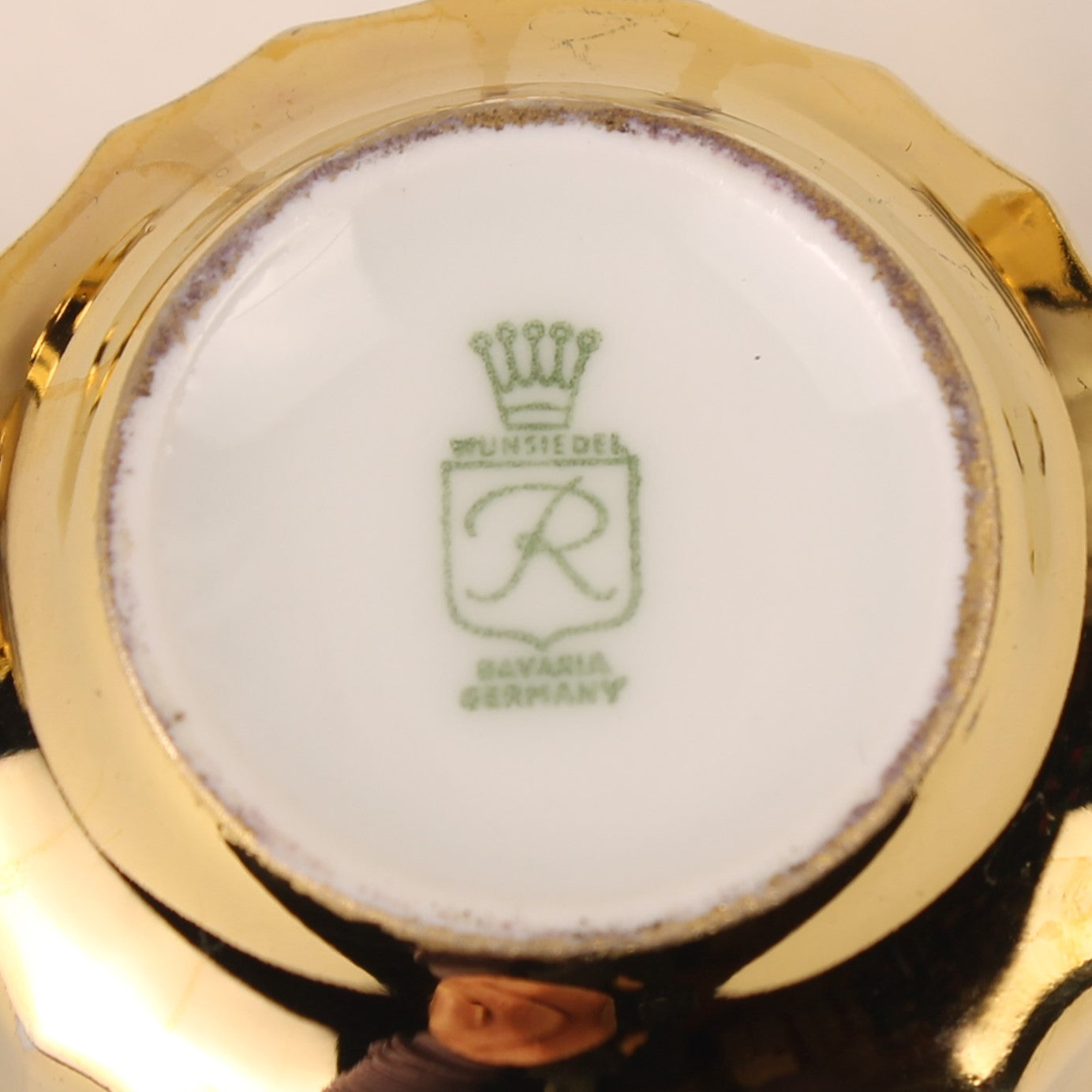 Wunsiedel Bavaria Volledig Verguld Mokka Servies – Mid Century Duitsland ca. 1960