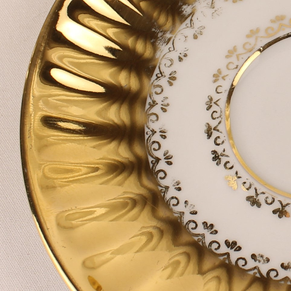 Wunsiedel Bavaria Volledig Verguld Mokka Servies – Mid Century Duitsland ca. 1960