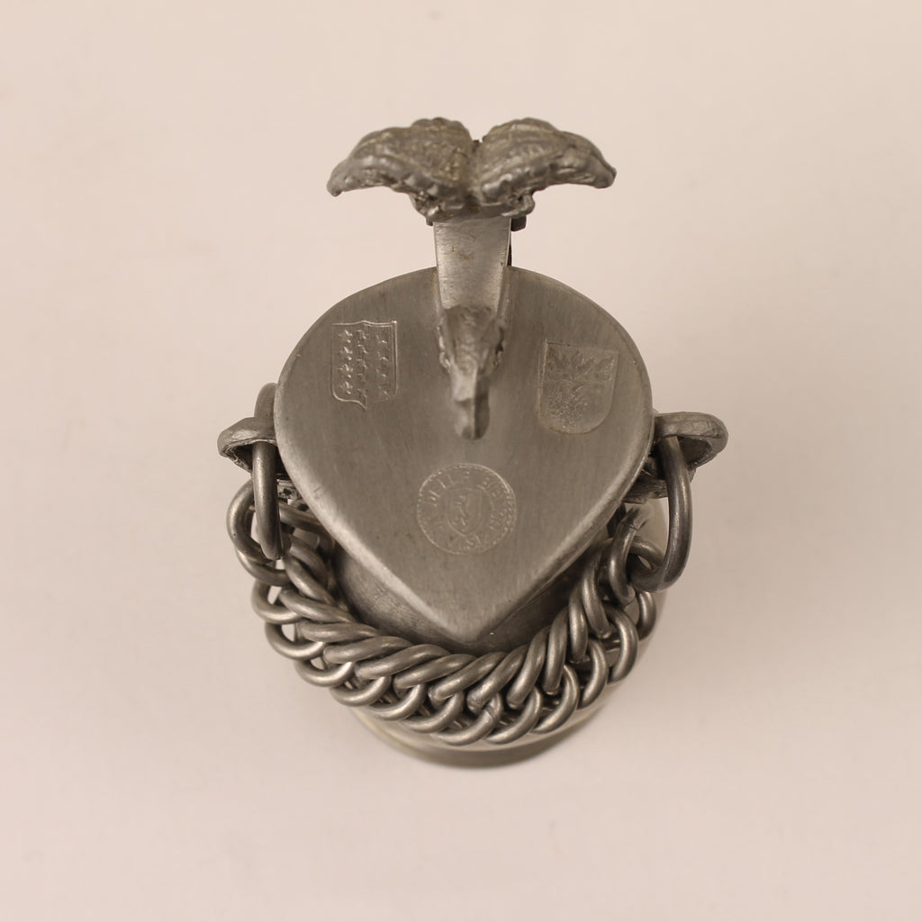 J.P. Della Bianca Zwitserse Tinnen Miniatuur Kruik met 3 Rammen