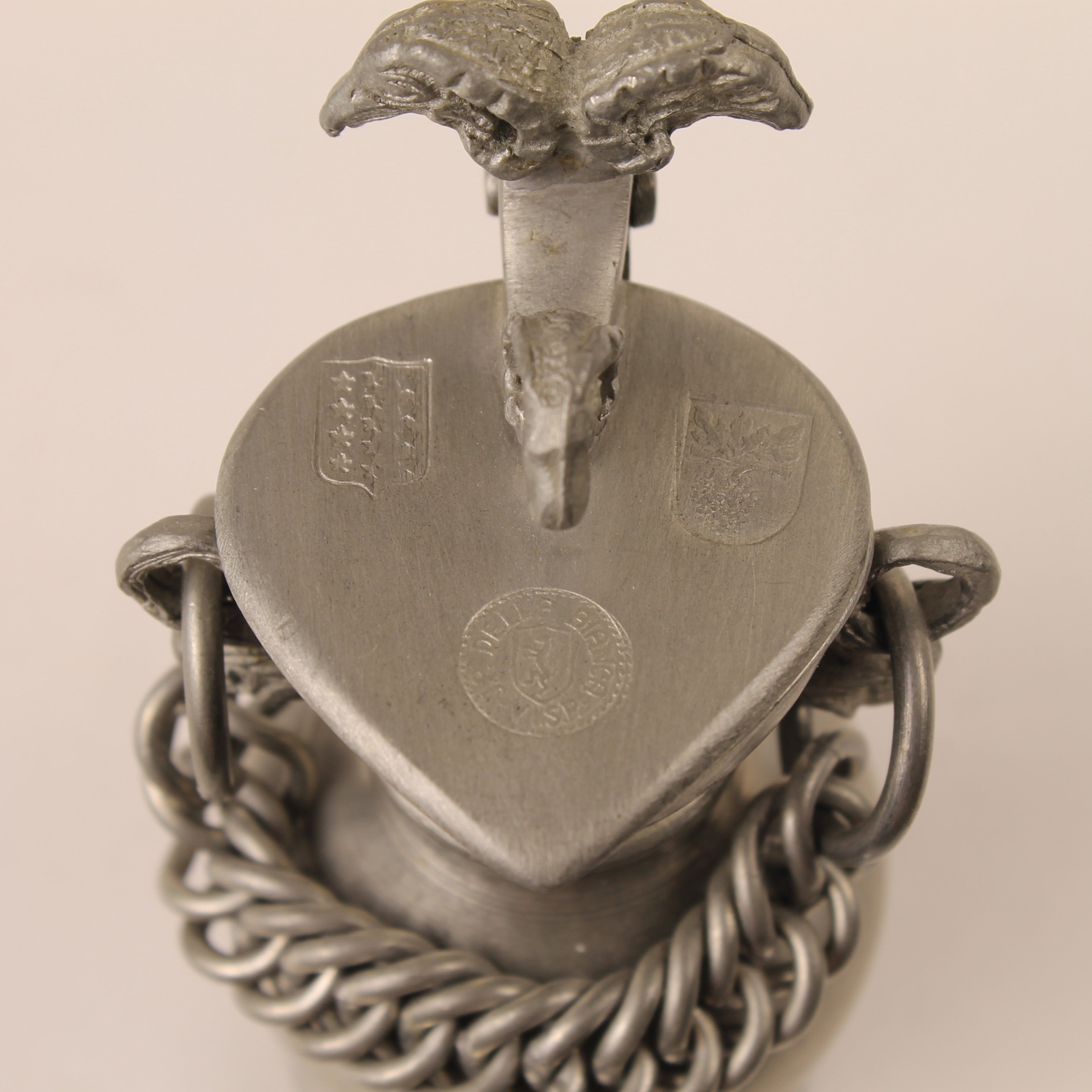 J.P. Della Bianca Zwitserse Tinnen Miniatuur Kruik met 3 Rammen