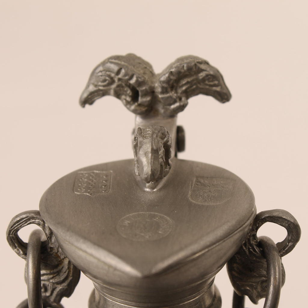 J.P. Della Bianca Zwitserse Tinnen Miniatuur Kruik met 3 Rammen