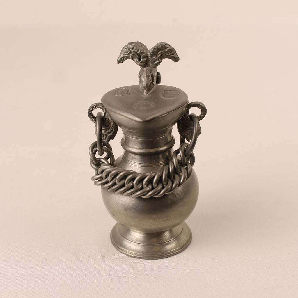 J.P. Della Bianca Zwitserse Tinnen Miniatuur Kruik met 3 Rammen