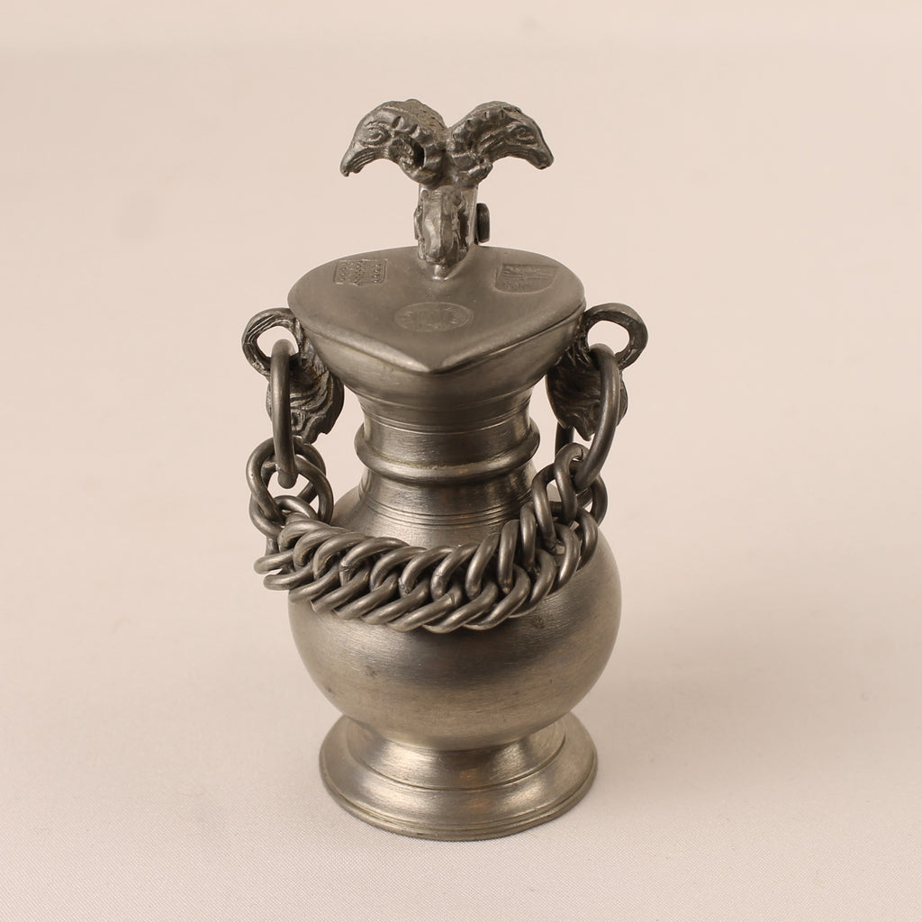 J.P. Della Bianca Zwitserse Tinnen Miniatuur Kruik met 3 Rammen