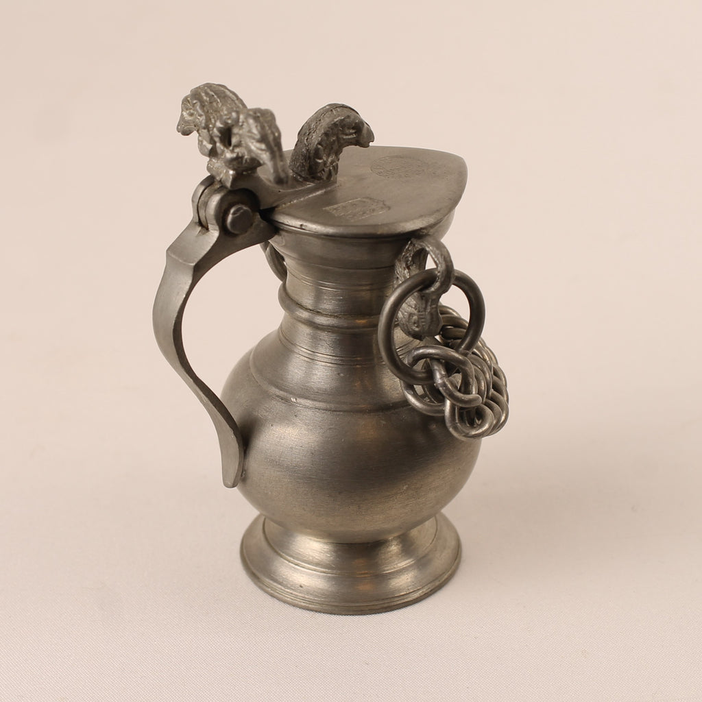 J.P. Della Bianca Zwitserse Tinnen Miniatuur Kruik met 3 Rammen