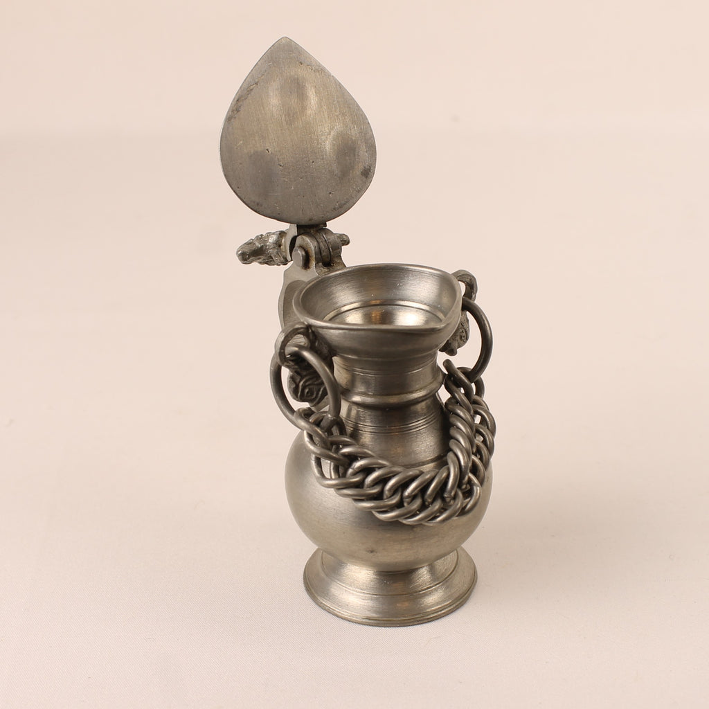 J.P. Della Bianca Zwitserse Tinnen Miniatuur Kruik met 3 Rammen