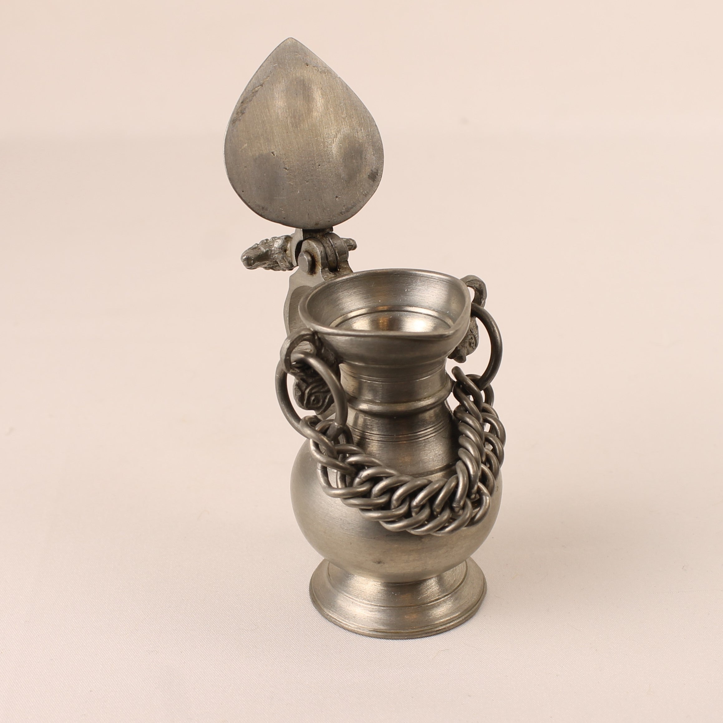 J.P. Della Bianca Zwitserse Tinnen Miniatuur Kruik met 3 Rammen