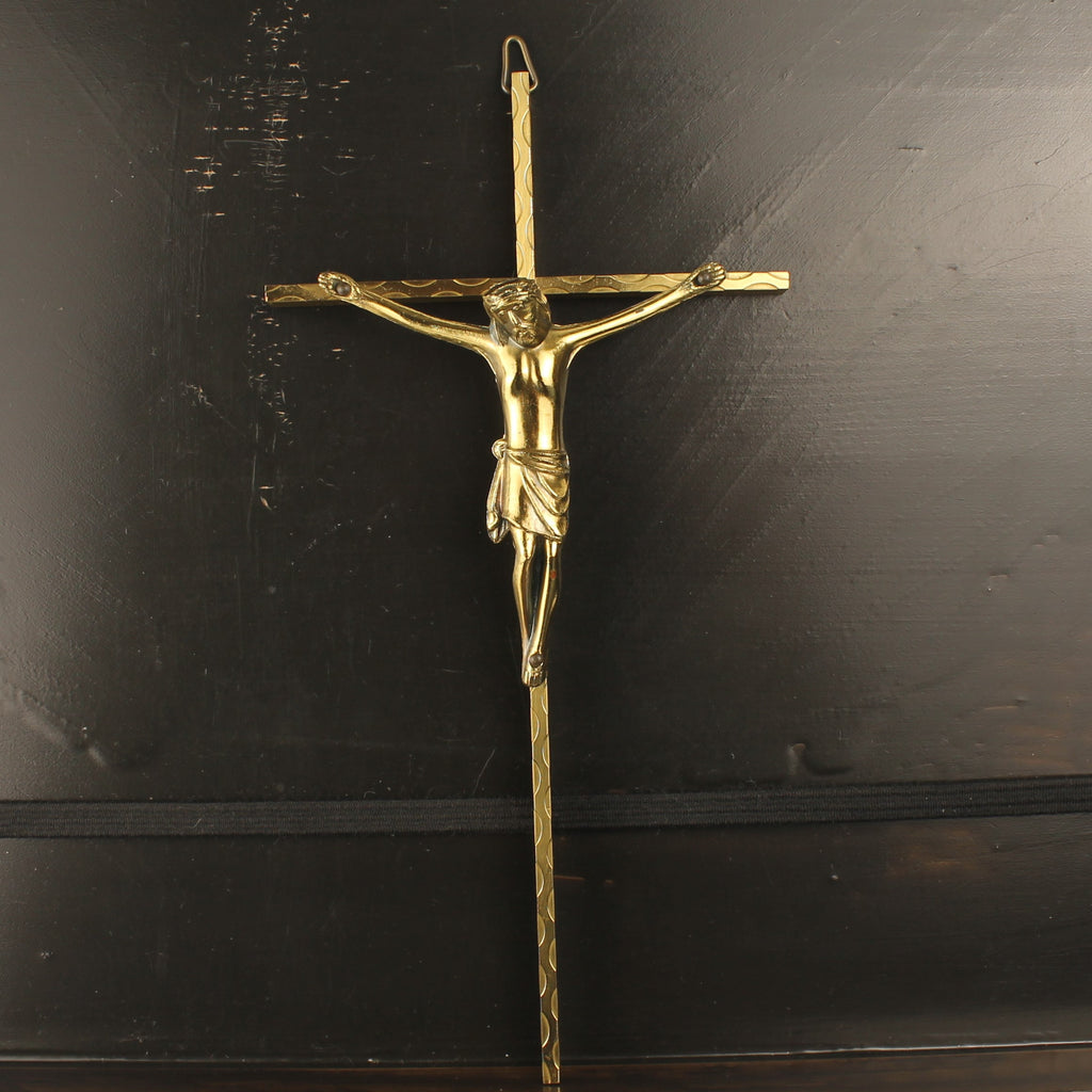 Wandkruis met Corpus - Goudkleurig 24.5cm