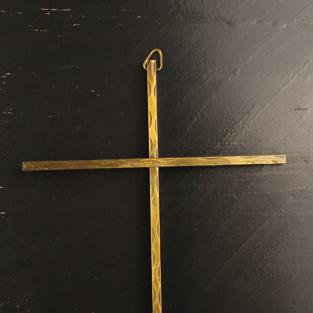 Wandkruis Messing - 25 cm