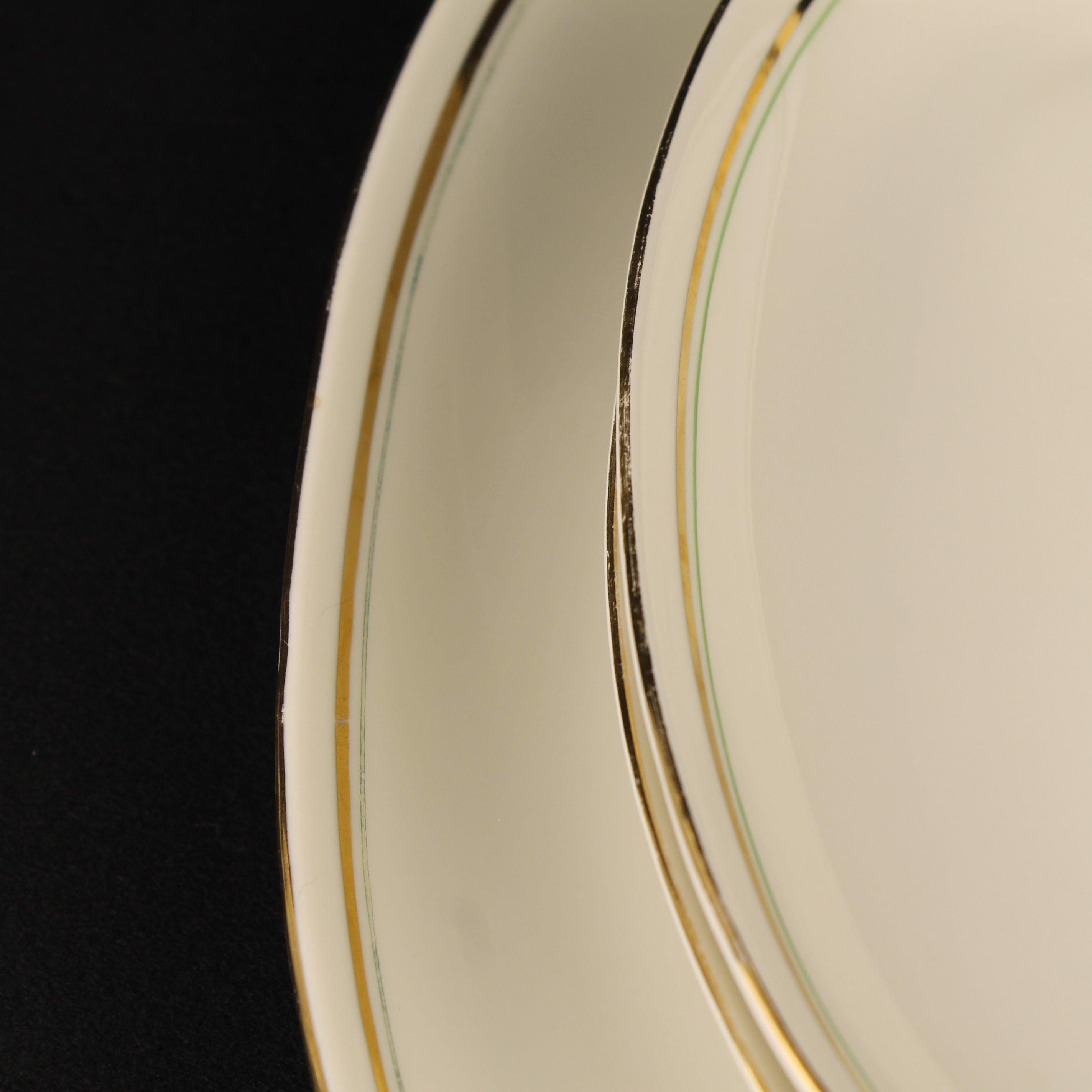 Bavaria Porseleinen Serveerschalen Set – 4 Stuks met Goudrand – 32 & 23 cm