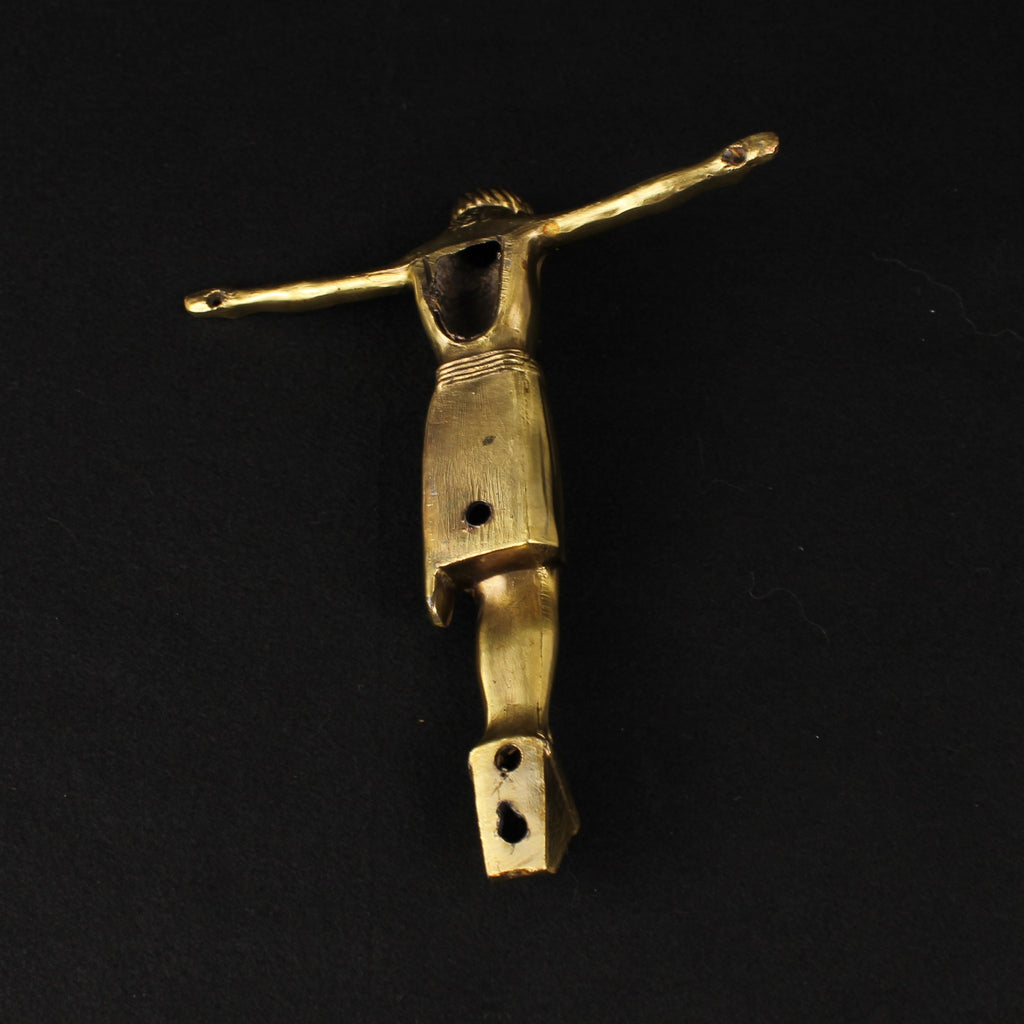 Verguld Christus Corpus – Messing Crucifix Beeld – ca. 1920–1950