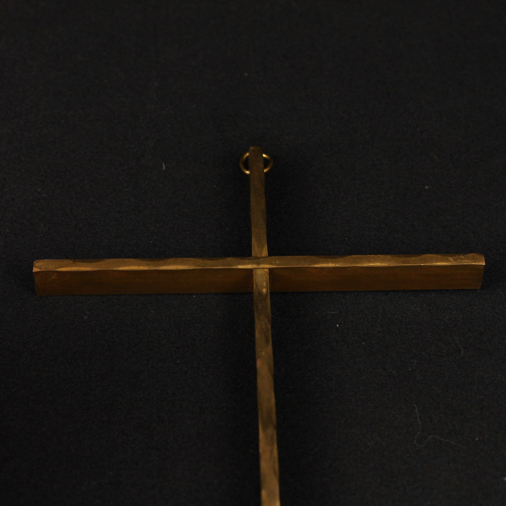 Wandkruis Messing - 25 cm - ca. 1950-1970