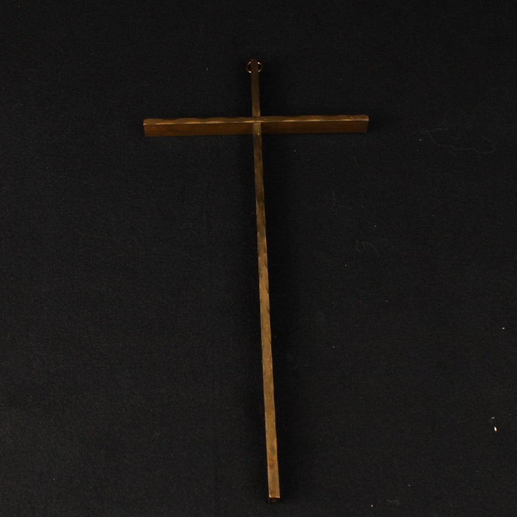 Wandkruis Messing - 25 cm - ca. 1950-1970