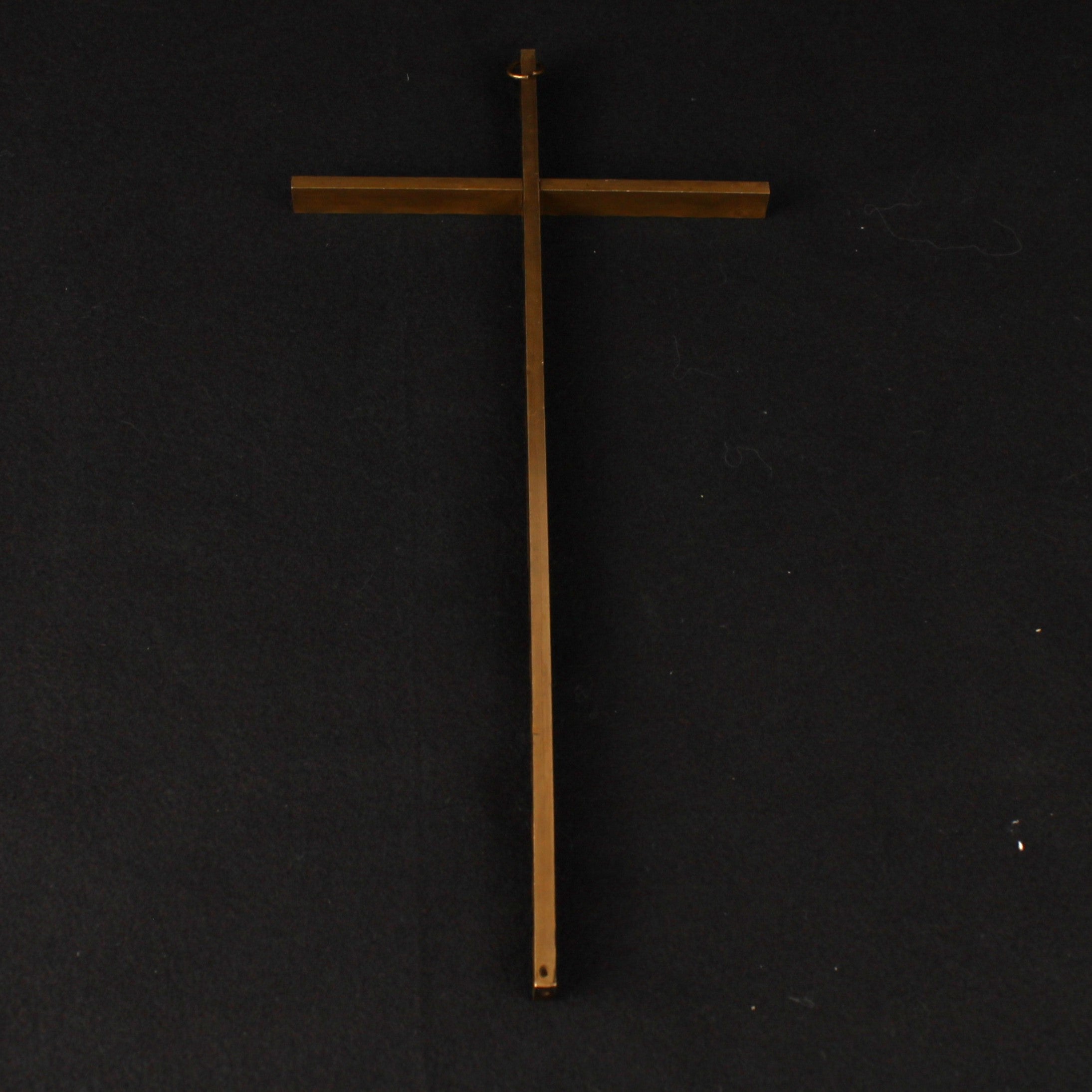 Wandkruis Messing - 25 cm - ca. 1950-1970