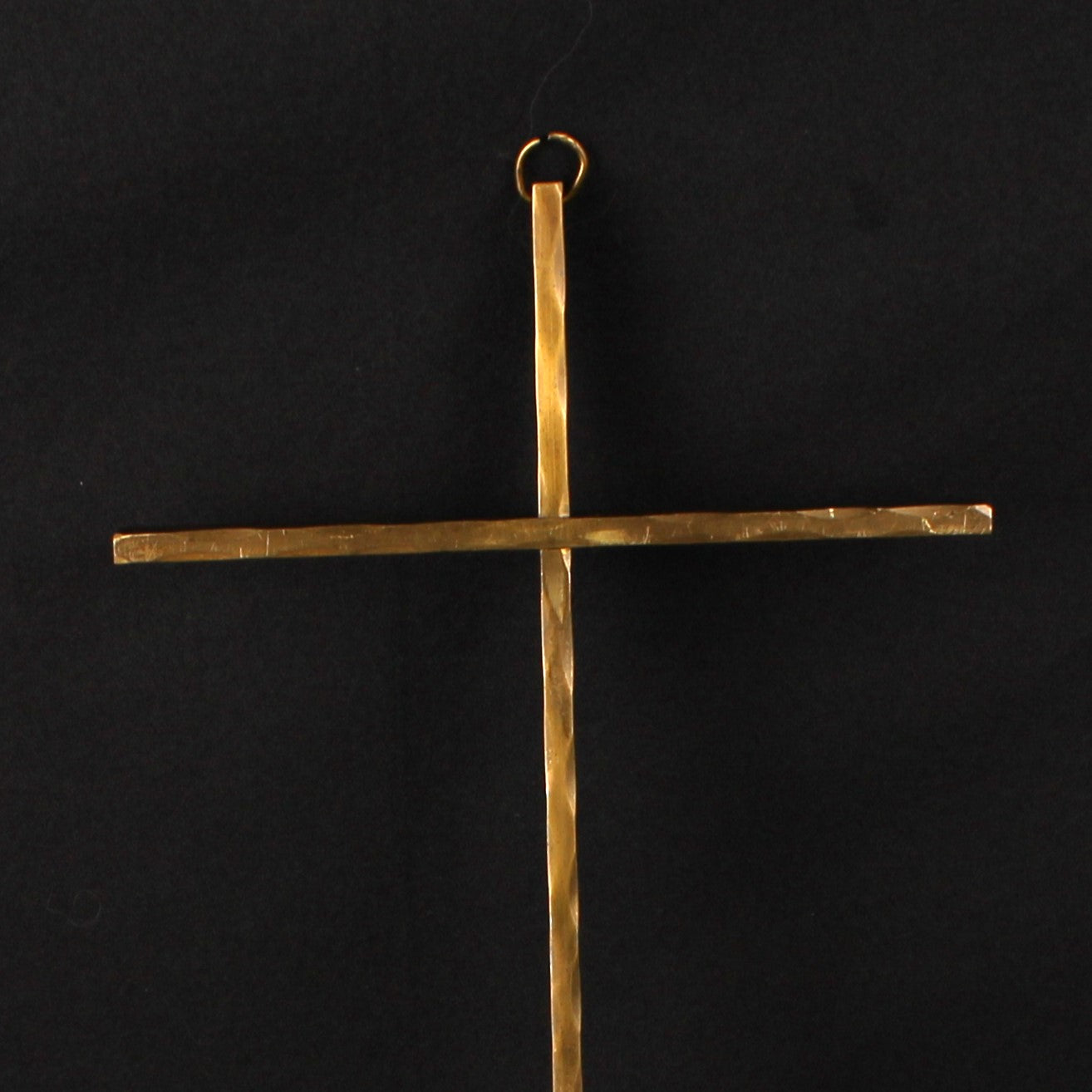 Wandkruis Messing - 25 cm - ca. 1950-1970