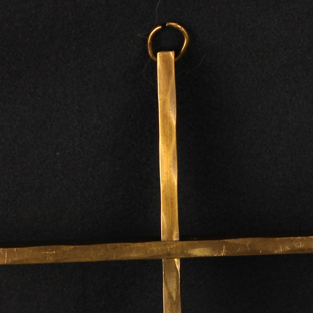 Wandkruis Messing - 25 cm - ca. 1950-1970