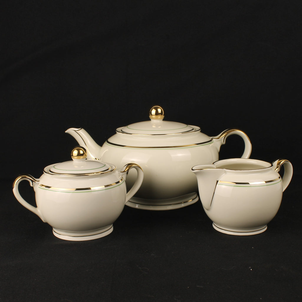 Bavaria Theeservies 16-delig – Goudrand & Groene Bies