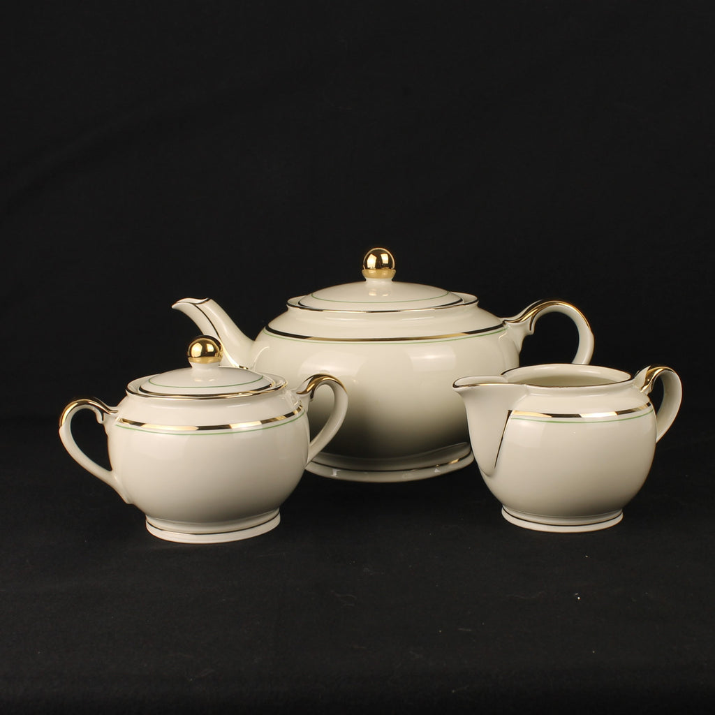 Bavaria Theeservies 16-delig – Goudrand & Groene Bies