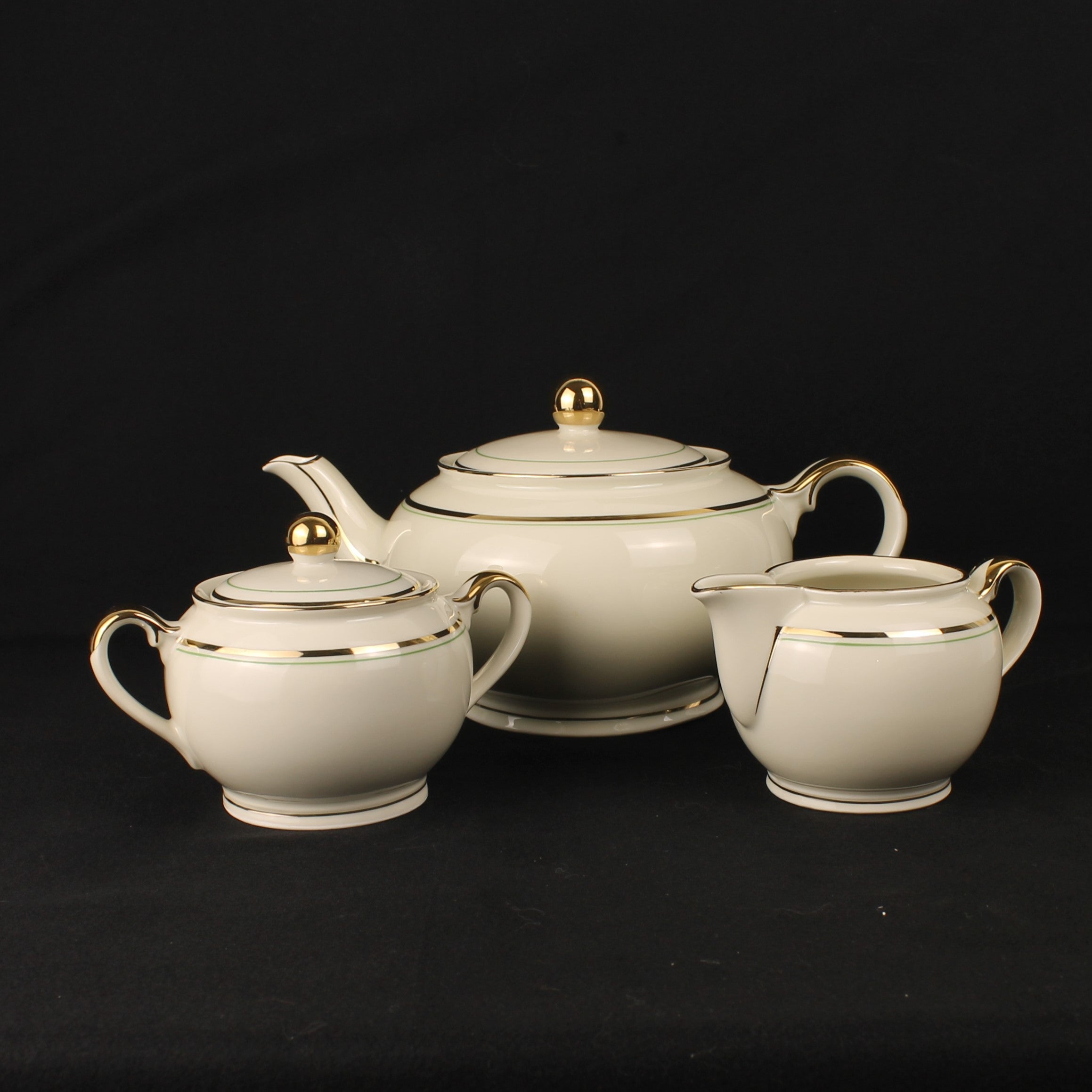 Bavaria Theeservies 16-delig – Goudrand & Groene Bies