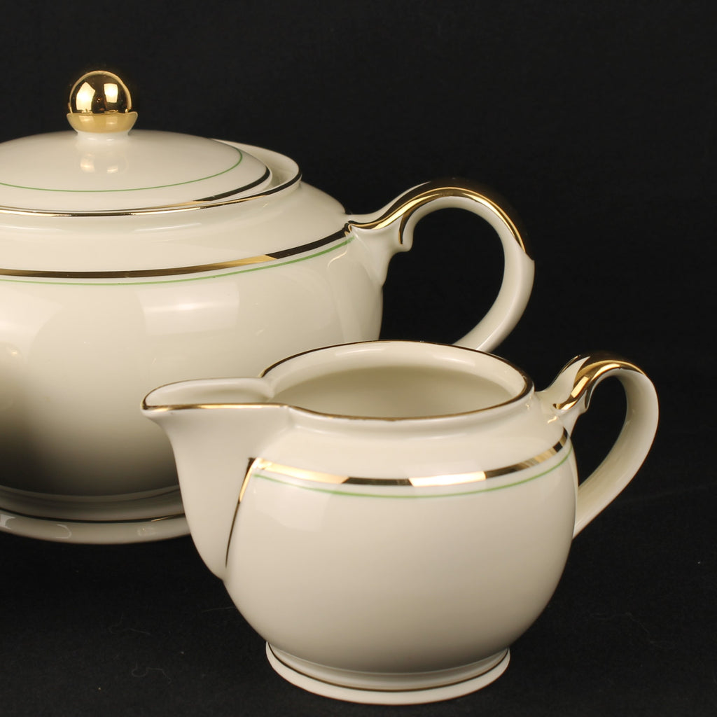 Bavaria Theeservies 16-delig – Goudrand & Groene Bies