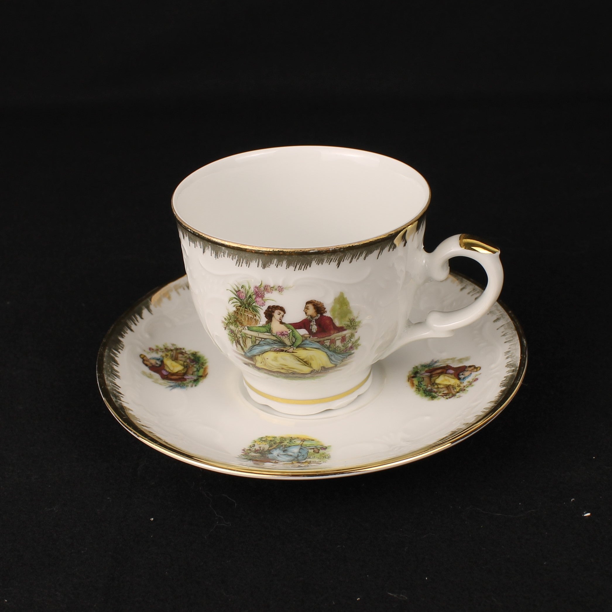 Tirschenreuth Bavaria Kop en Schotel – Romantische Scènes met Vergulding