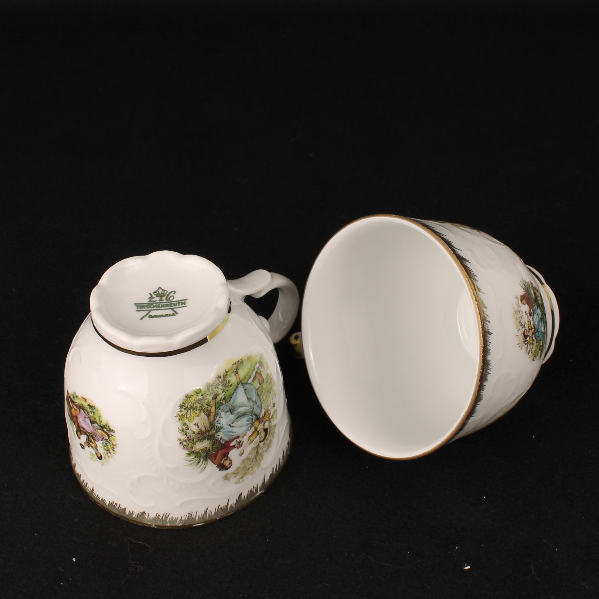 Tirschenreuth Bavaria Kop en Schotel – Romantische Scènes met Vergulding