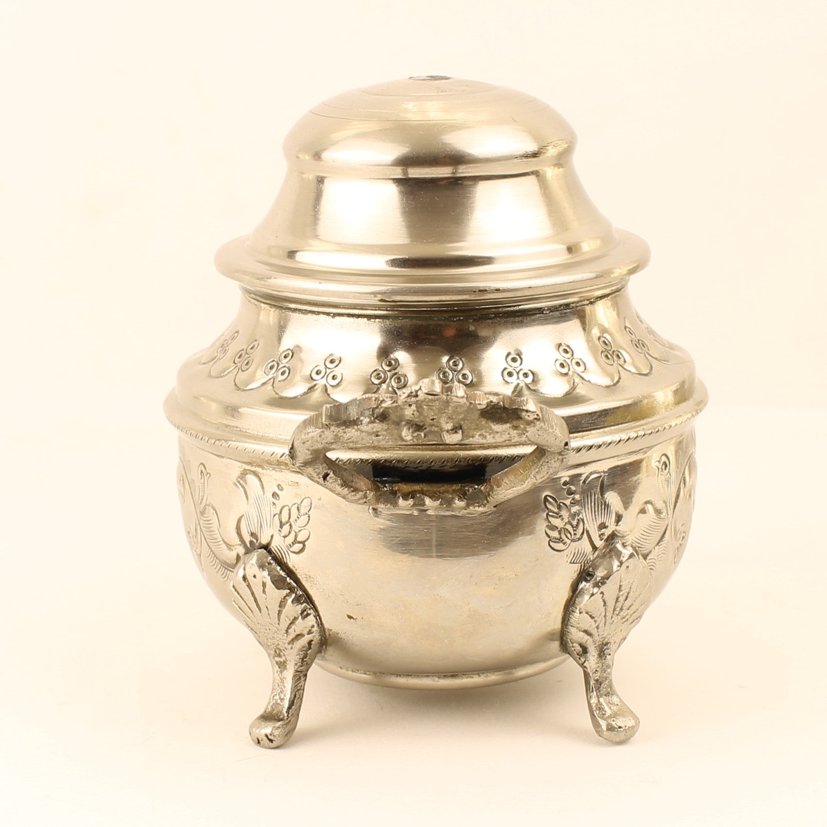 Sucrier et pot à lait argentés sur pieds – Exportation Indienne – Style rococo