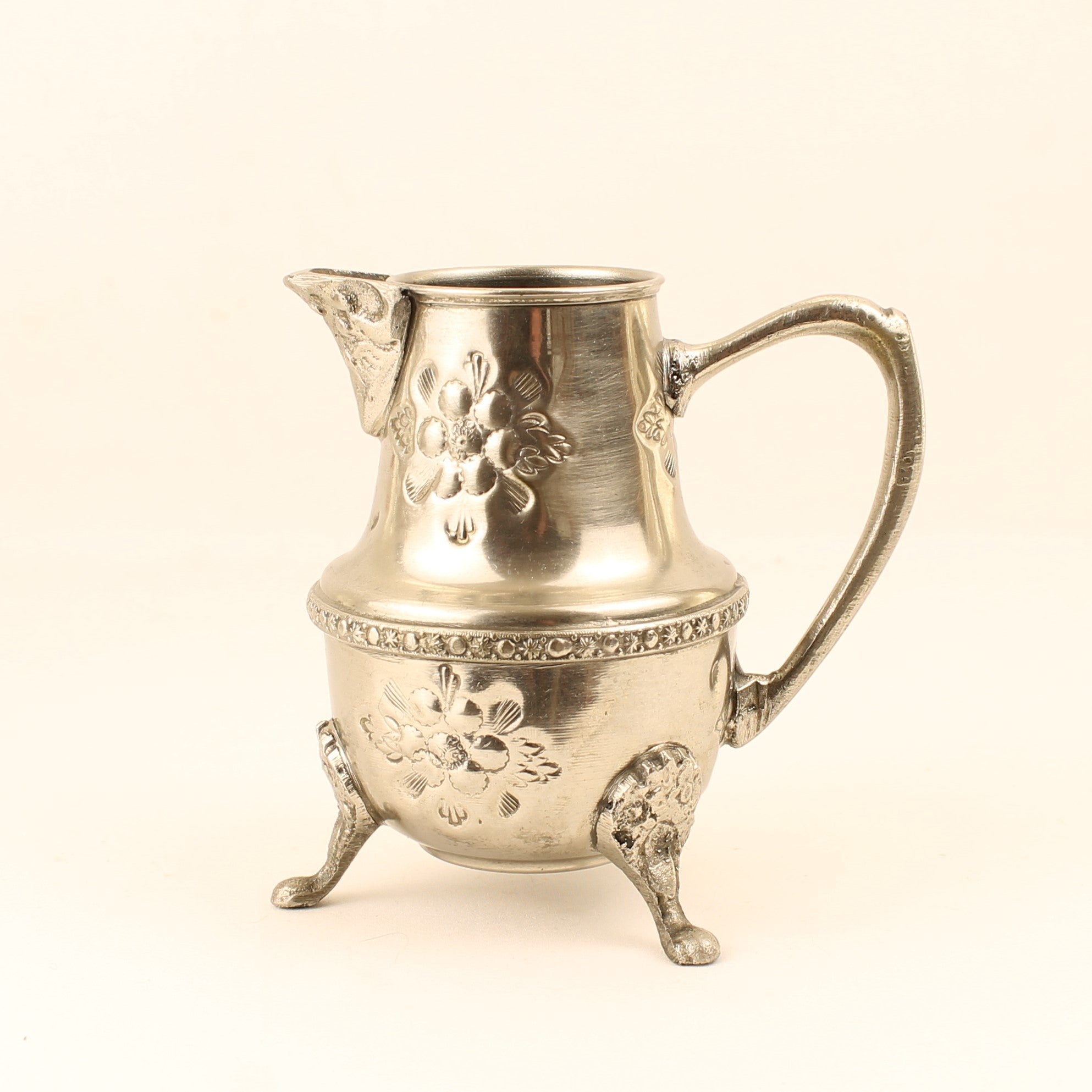 Sucrier et pot à lait argentés sur pieds – Exportation Indienne – Style rococo