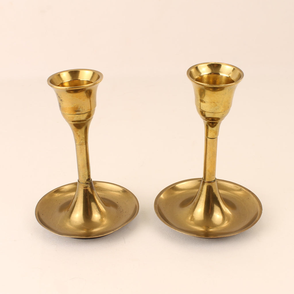 Chandeliers en Laiton – Lot de 2 – Laiton Massif Inde – Années 70