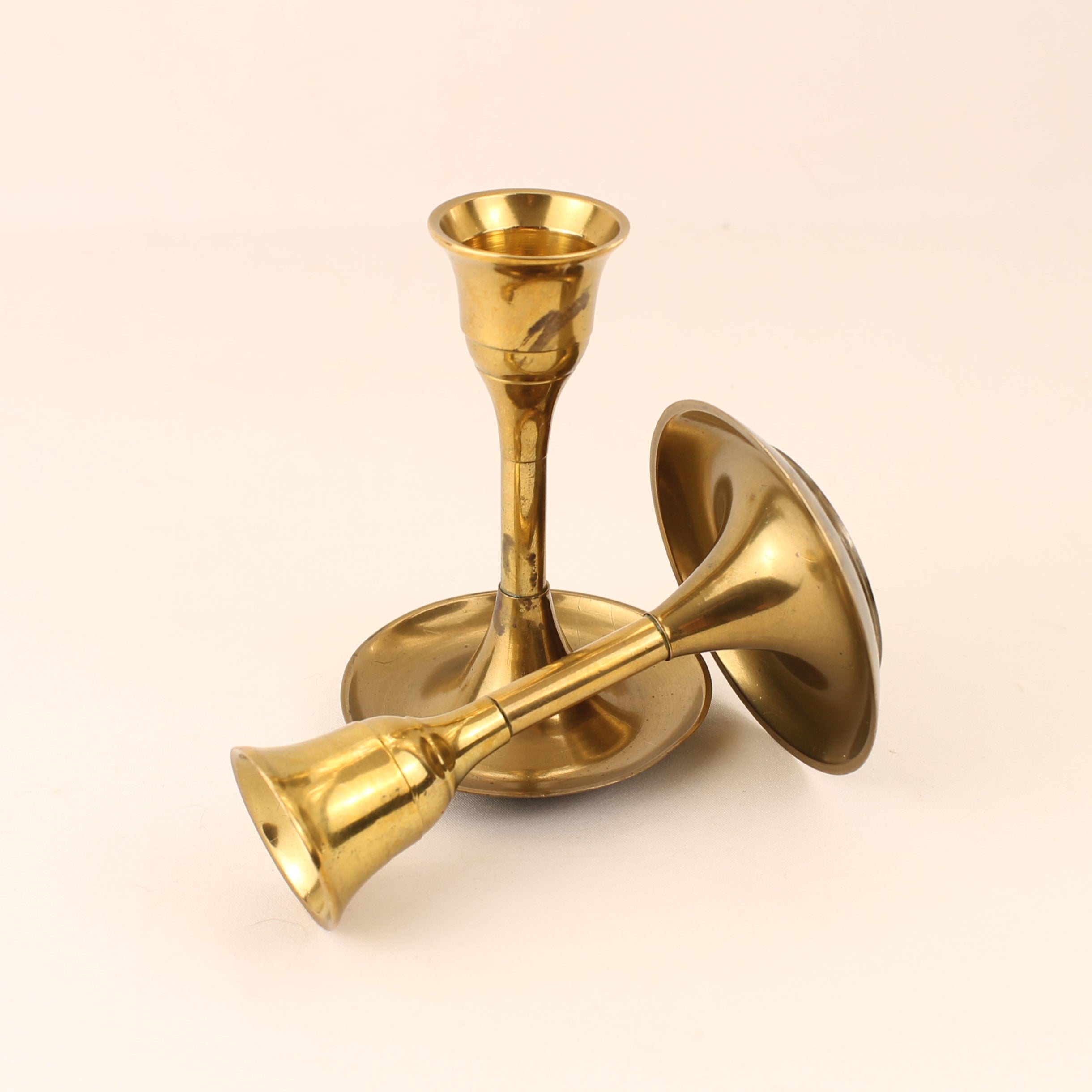 Kandelaars Messing - Set van 2 - Solid Brass India