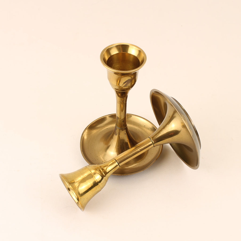 Chandeliers en Laiton – Lot de 2 – Laiton Massif Inde – Années 70