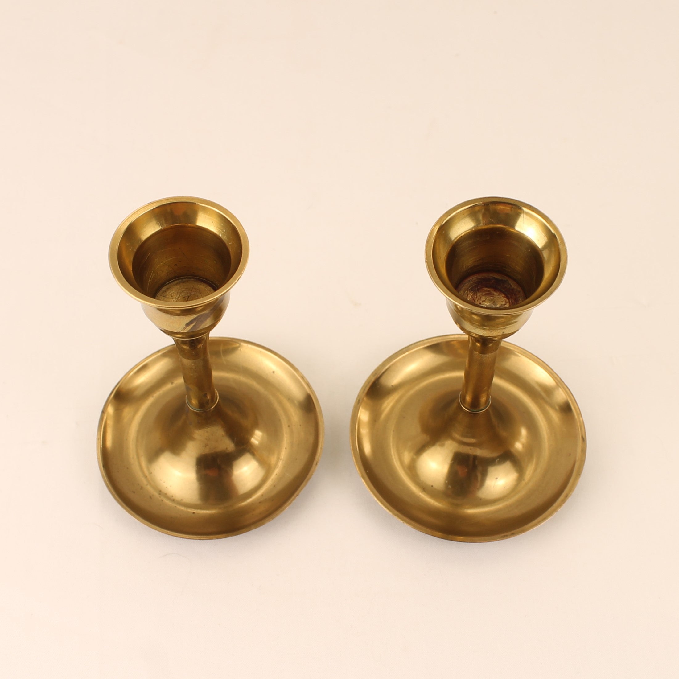 Kandelaars Messing - Set van 2 - Solid Brass India