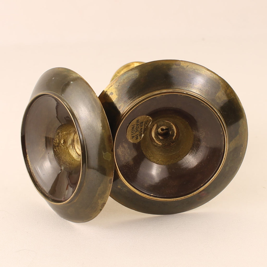 Chandeliers en Laiton – Lot de 2 – Laiton Massif Inde – Années 70