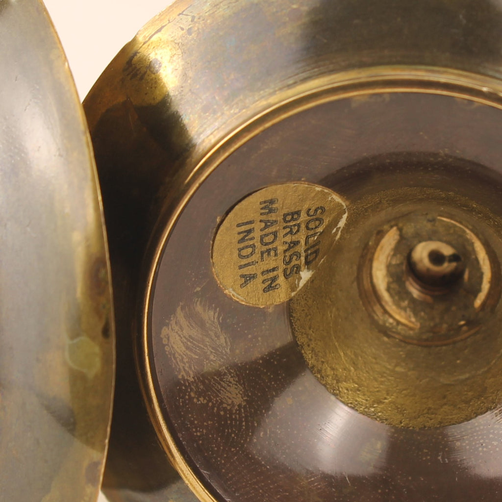 Chandeliers en Laiton – Lot de 2 – Laiton Massif Inde – Années 70