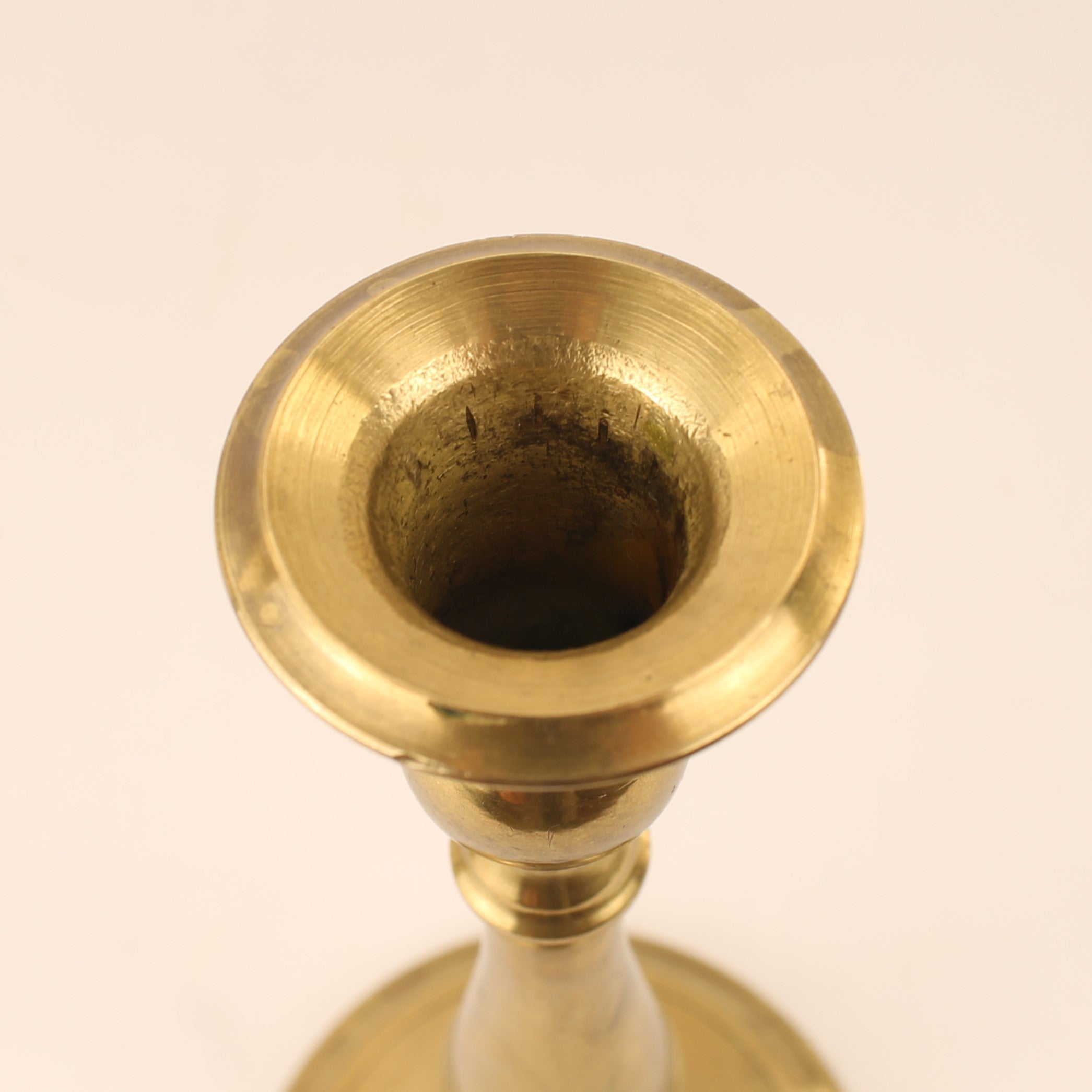 Bougeoirs en Laiton – Lot de 2 – 19,5 cm – Années 70