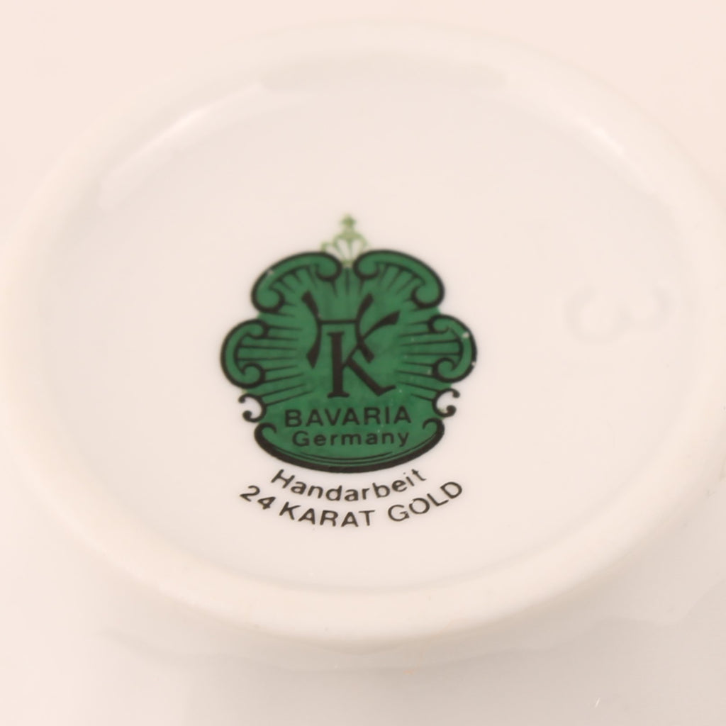 HK Bavaria Porseleinen Kop en Schotel - 24 Karat Gold - Handarbeit - Vintage Duitsland