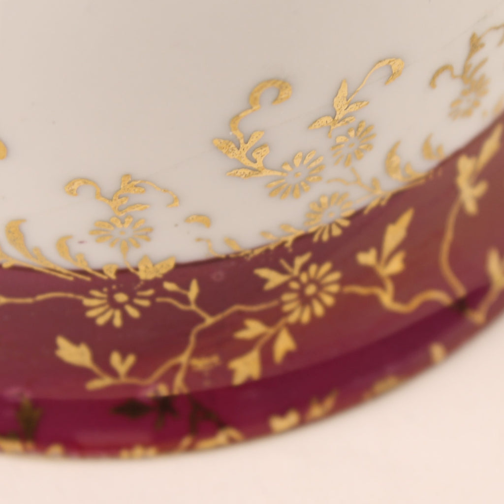 HK Bavaria Porseleinen Kop en Schotel - 24 Karat Gold - Handarbeit - Vintage Duitsland