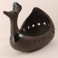 Handgemaakte Atelier Keramiek Sculptuur – Ceremoniële Roeiboot met Vogelkop – Unicum
