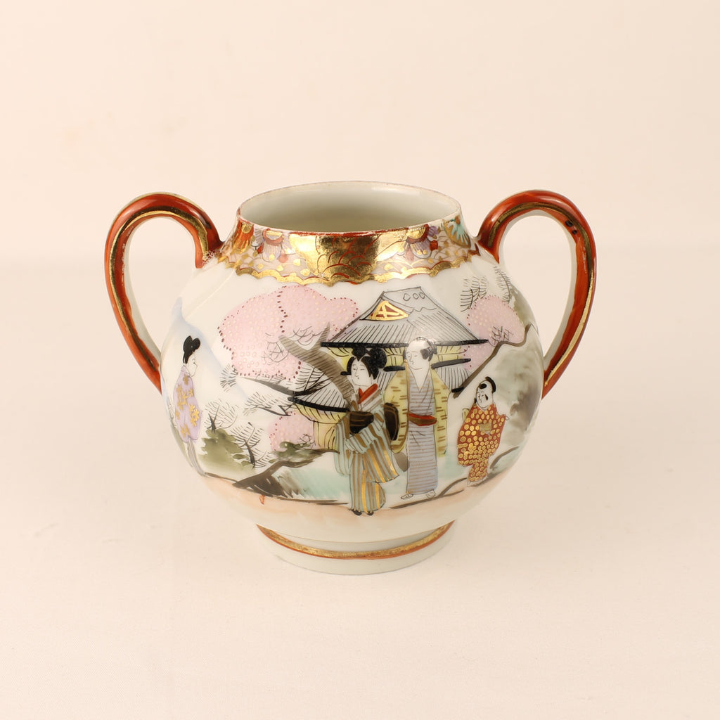 Japanse Handbeschilderde Sierpot - Dubbel Oor - Satsuma Stijl - ca. 1925–1945