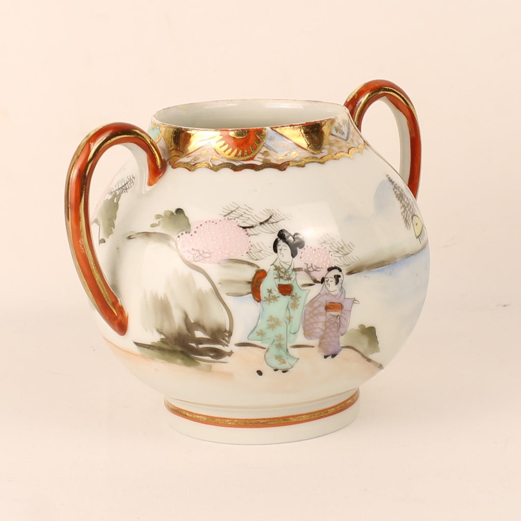 Japanse Handbeschilderde Sierpot - Dubbel Oor - Satsuma Stijl - ca. 1925–1945
