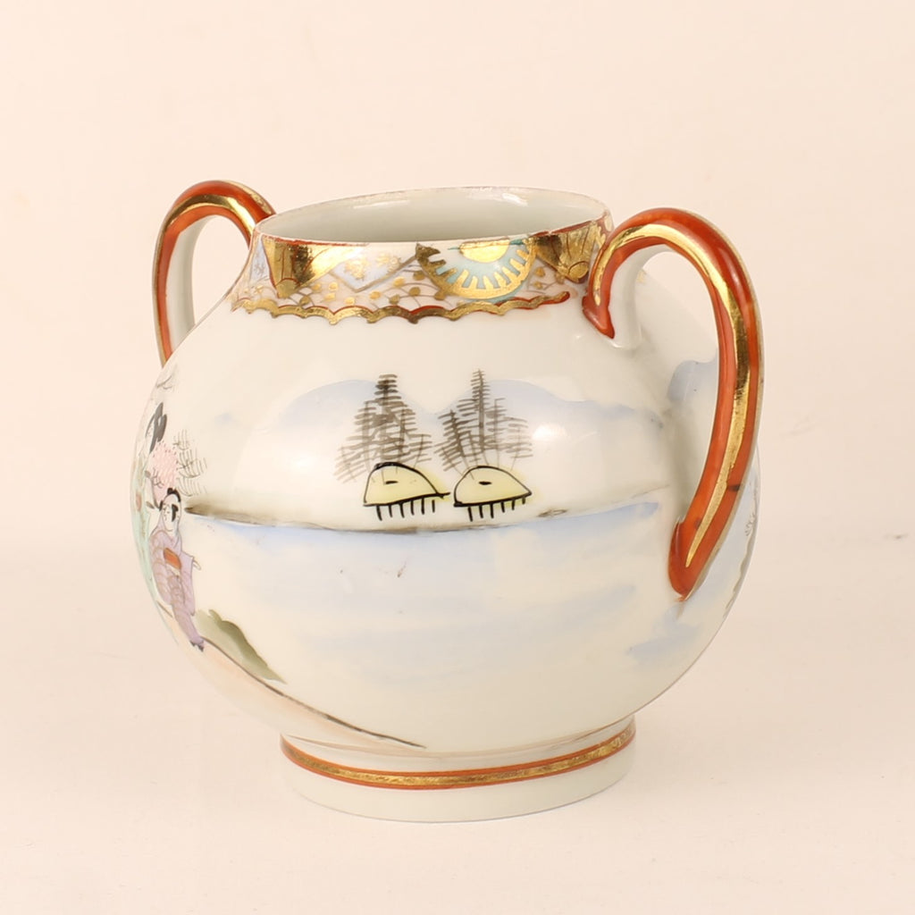 Japanse Handbeschilderde Sierpot - Dubbel Oor - Satsuma Stijl - ca. 1925–1945