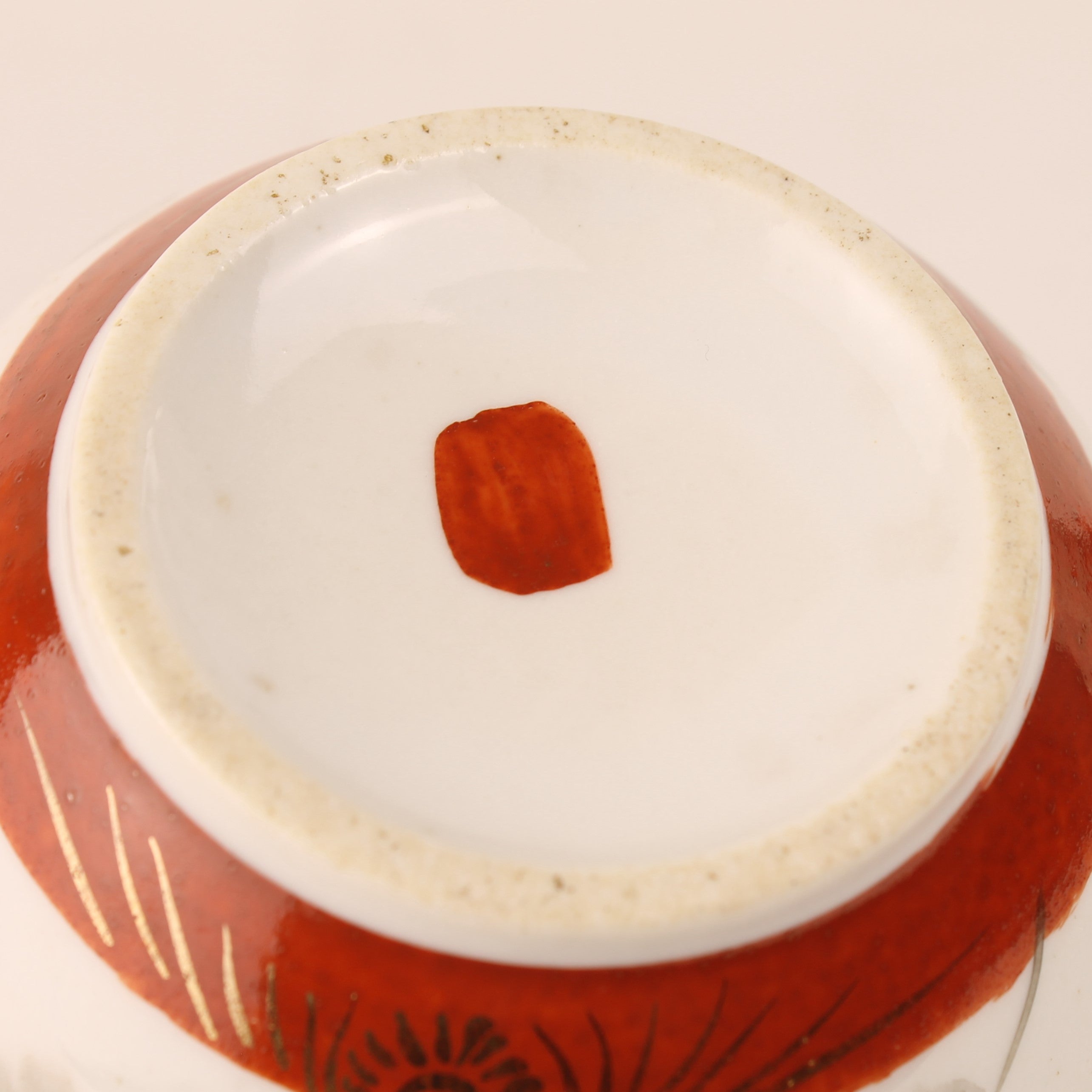Japanese Satsuma Style Sugar Bowl – Hand-Painted Winter Scene – Gilded & Red Accents